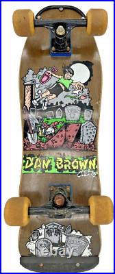 Kryptonics Dan Booger Brown Model Skateboard Graveyard Art Work RARE Vintage