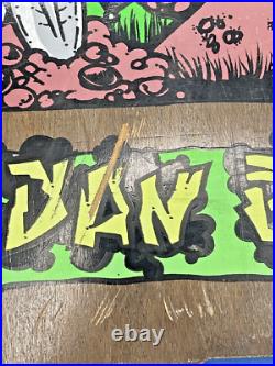 Kryptonics Dan Booger Brown Model Skateboard Graveyard Art Work RARE Vintage