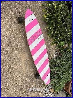 Long Board Skateboard Pink Girl Chico-stick Longboard Rare 1976 Madrid 38.5x9