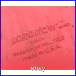 Long Rider Skateboard Marchon Ride-On Toy Red Longrider 1983 1980's Long Rider Skateboard Marchon Ride-On Toy Red Longrider 1983 1980's