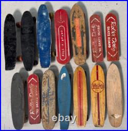 Lot of 14 Vintage Skateboards