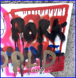 Marc Johnson Original Spray Painted Art Painting Pork World Cyclops Skateboard