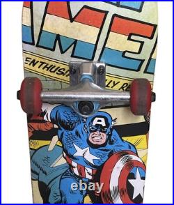 Marvel X Bravo Sports Captain America Comic Skateboard Deck Rare Limited Edition Marvel X Bravo Sports Captain America Comic Skateboard Deck Rare Limited Edition