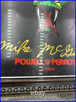 Mike McGill Vintage Framed VCJ Poster Print 18 x 24 Powell Peralta 1984