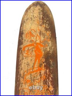 NASH 17 ROCK RIDER SURFBOARD 22 Wood Skateboard 60s Vintage rare