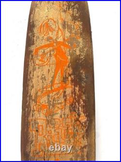 NASH 17 ROCK RIDER SURFBOARD 22 Wood Skateboard 60s Vintage rare