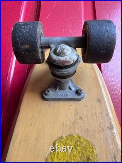 NASH HOT FOOT Wooden Sidewalk Surfer Skateboard (early 1970s)