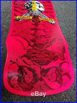NOS1987Powell PeraltaSkull and SwordSkateboard Deck! Vintage, VCJ, Hot Pink