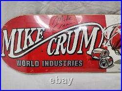 NOS 2000, World IndustriesMike CrumOff Wagon! SIGNED! Skateboard Deck! Powell