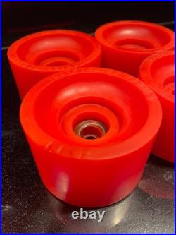 NOS KRYPTONICS 1ST GEN. 70MM RED WHEELS AWESOME Vintage Skateboard 70s