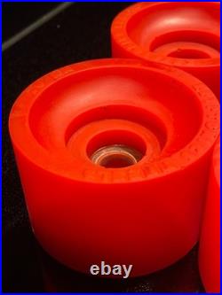 NOS KRYPTONICS 1ST GEN. 70MM RED WHEELS AWESOME Vintage Skateboard 70s