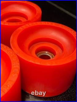 NOS KRYPTONICS 1ST GEN. 70MM RED WHEELS AWESOME Vintage Skateboard 70s