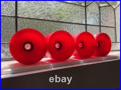 NOS KRYPTONICS 1ST GEN. 70MM RED WHEELS AWESOME Vintage Skateboard 70s
