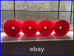 NOS KRYPTONICS 1ST GEN. 70MM RED WHEELS AWESOME Vintage Skateboard 70s