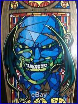 NOS Vintage Santa Cruz Bod Boyle Stained Glass Skateboard Deck