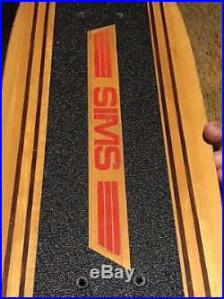NOS Vintage Sims Taperkick 27 Skateboard Deck Original 1977