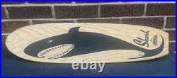 NR Mint Vintage Old 60's Nash Sidewalk Surfboards #1 Shark Wood Deck Skateboard