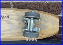 NR Mint Vintage Old 60's Nash Sidewalk Surfboards #1 Shark Wood Deck Skateboard