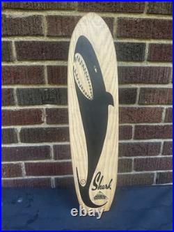 NR Mint Vintage Old 60's Nash Sidewalk Surfboards #1 Shark Wood Deck Skateboard