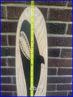 NR Mint Vintage Old 60's Nash Sidewalk Surfboards #1 Shark Wood Deck Skateboard