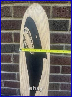 NR Mint Vintage Old 60's Nash Sidewalk Surfboards #1 Shark Wood Deck Skateboard