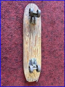 Nash Mfg. Vintage 1960s Sidewalk Surfboard Wooden Skateboard