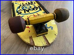 Nash Redline Go Home Locals Only Vintage Yellow 80's Concave Skateboard Complete