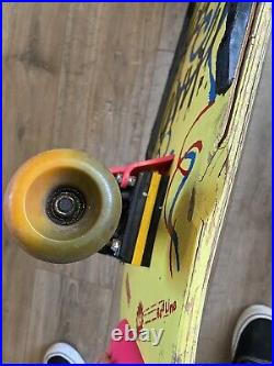 Nash Redline Go Home Locals Only Vintage Yellow 80's Concave Skateboard Complete