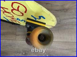 Nash Redline Go Home Locals Only Vintage Yellow 80's Concave Skateboard Complete