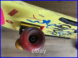 Nash Redline Go Home Locals Only Vintage Yellow 80's Concave Skateboard Complete