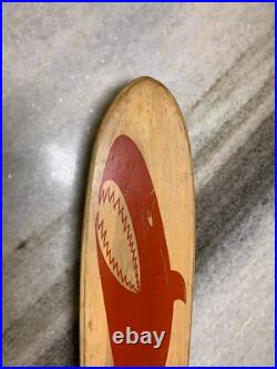 Nash Surf Board Vintage Wood Wooden Steel Wheels Skateboard SHARK Fort Worth TX