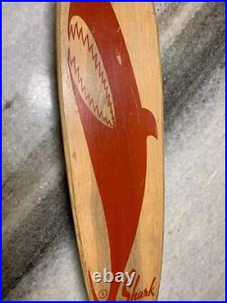 Nash Surf Board Vintage Wood Wooden Steel Wheels Skateboard SHARK Fort Worth TX