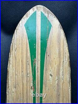 Nash Wood Goofy Foot Skateboard Green Print Rare 22 Surf Skate #7 Vintage
