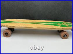 Nash Wood Goofy Foot Skateboard Green Print Rare 22 Surf Skate #7 Vintage