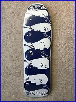 Neil Blender G&S Faces NOS Modified 80's Navy Blue/White Dip Skateboard deck