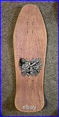 Nos Santa Cruz Soren Aaby Coat Of Arms Skateboard Deck New 1989 Natural/purple