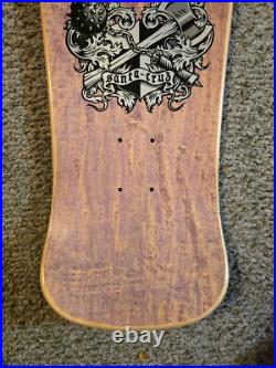 Nos Santa Cruz Soren Aaby Coat Of Arms Skateboard Deck New 1989 Natural/purple