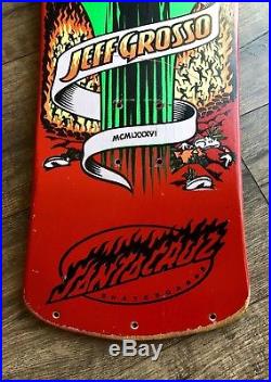 OG Jeff Grosso Demon Santa Cruz Vintage Skateboard Deck 80s Schmitt stix Powell