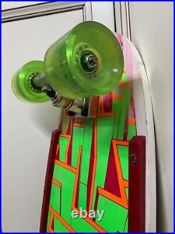 OG Mazed And Confused Complete Skateboard Florescent Green Orange Red Vintage