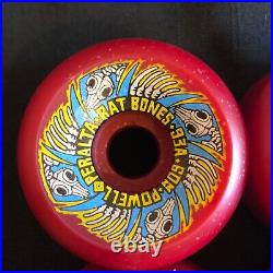 OG Powell Peralta Rat Bones Genuine VTG Skateboard Wheels UNUSED NOS 60mm RED