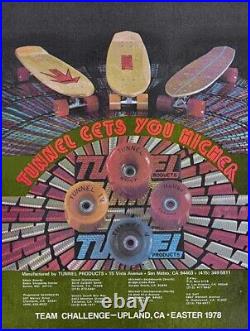 OG TUNNEL V VTG 1970's Skateboard Wheels NOT Reissue Tunnel Rocks Balls Bones