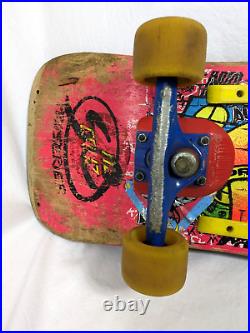 OG Vintage 80's Jeff Kendall Santa Cruz Graffiti Original Skateboard Cross Bones