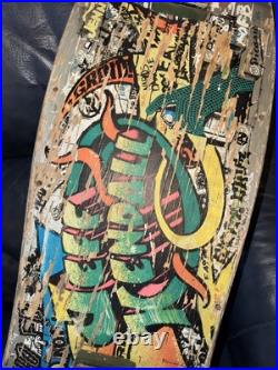 OG Vintage 80s Santa Cruz Jeff Kendall Graffiti Skateboard Gull Wing Bullet RARE