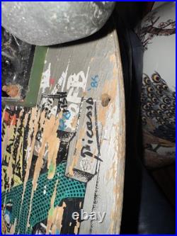 OG Vintage 80s Santa Cruz Jeff Kendall Graffiti Skateboard Gull Wing Bullet RARE