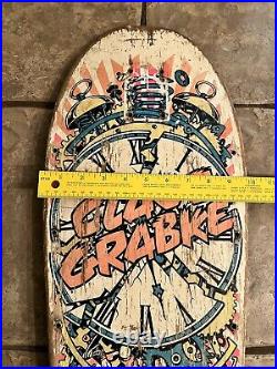 OG Vintage Santa Cruz Skateboard Claus Grabke exploding clock original 1980's
