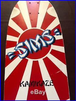 OG Vintage Sims kamikaze Skateboard 80s Collectors Piece Rare