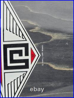 OG Vtg Skateboard 1980's Ray Underhill Powell Peralta Green Tint Bejeweled Cross