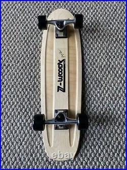 Old School 70s Skateboard 29X 8 NOS Wood Deck & Z Woody Decal Z Flex Wheels