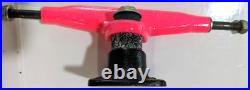 Old School Vintage Motobilt Skateboard Trucks NOS Pink & Black 9 NEEDS BUSHING
