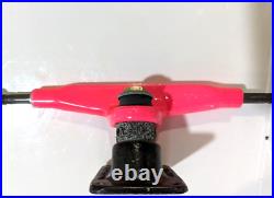 Old School Vintage Motobilt Skateboard Trucks NOS Pink & Black 9 NEEDS BUSHING